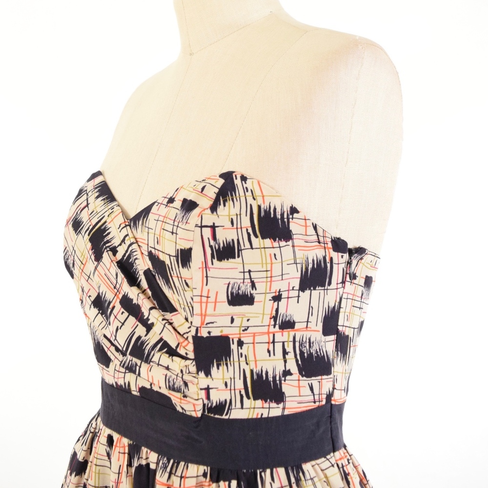 Anthropologie Blurred Shapes Silk Dress - Picture 2 of 5